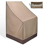 Outmotd Abdeckhauben für Stühle Gartenstuhl Schutzhülle Abdeckung Stuhlüberzug Stuhlhüllen 600D strapazierfähiges Polyester-Gewebe Gartenmöbel-Abdeckung, Liegestuhl-Abdeckung, 76 x 79 x 110 / 66 cm