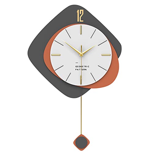 Horloges murales pour salon et cuisine en bois sans tic-tac