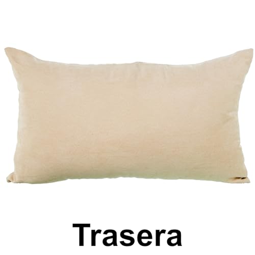 Coussin de qualité 50x30 cm crème 100% polyester aux finitions soignées - 3