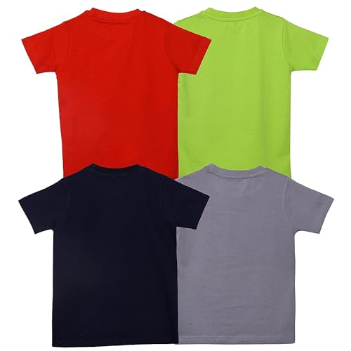 Image of Boys Printed Cotton Half Sleeve Regular Fit Casual t-Shirts Set Combo (Pack of 5)