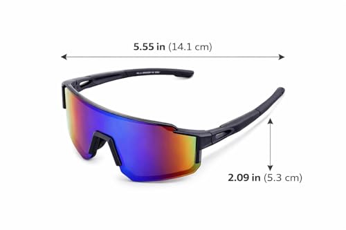 Image of Zynic Men's Stylish Sports Sunglasses For Unisex | UV400 Protection Classic Wrap Around Googles |Sports Shades for Driving,Cyclining Outdoor & Travel | Googles for man's