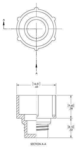 Image of Caplugs PDO-104 - PDO Series - Plastic Threaded Plugs for SAE O-Ring Ports, 1000 Pack, To Plug Thread Size 7 /16 inch - 20, High-Density Polyethylene (PE-HD), Red (99191593)