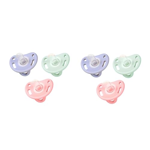 ERINGOGO 2 Juegos Chupete De Estaño Neón Paleta Sartén Para Placa De Inducción Multi De Bebé Chupetes Chupete De Juguete Chupete Antiflatulencias Gel De Sílice 3 Piezas * 2