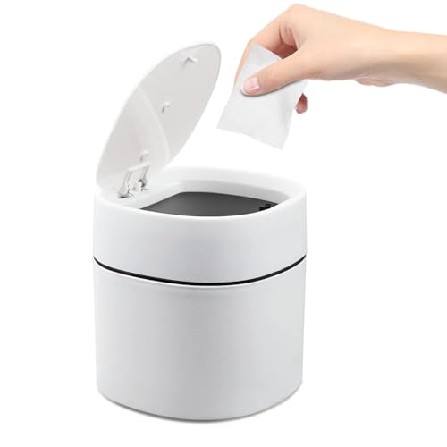 MAJOYLIFE Tischmülleimer mit Deckel,2 Liter,Mini Mülleimer für...