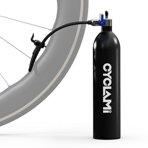 CYCLAMI Inflador Tubeless 1.3 litros, Bomba para Inflar Neumáticos Tire Booster - Bomba de Aire Bicicleta de Carretera y Montaña con AV/FV