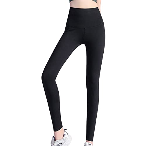 Leggings negros para mujer NC con cintura alta y diseño sin costuras para yoga