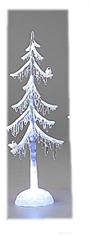 formano LED Weihnachtsbaum Acryl 25 cm Dekobaum mit Licht & Vogel -...
