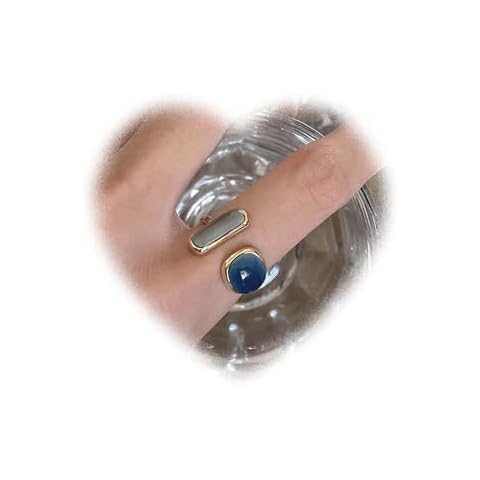 Bague vintage en émail bleu W WEILIRIAN Cover
