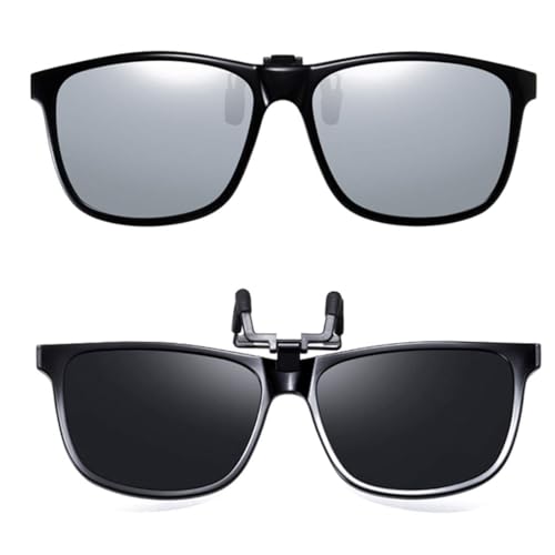 Polarized Clip-on Sunglasses Anti-Glare UV Protection Driving Sun Glasses Over Prescription Glasses2