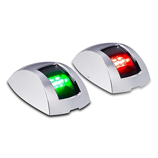 TRUE MODS Red Green LED Marine Navigation Light for Boats [USCG ABYC A-16 1NM] [Waterproof] [Chrome & ABS] 1 Nautical Mile Visibility Boat Light for Fishing Boat Yacht Pontoon Port Starboard