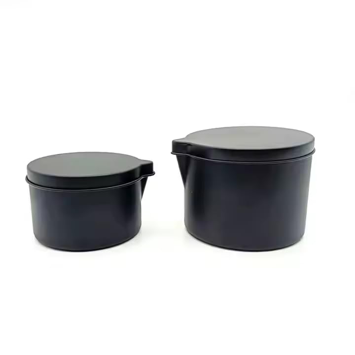 Ryaner 8-Piece Set Pour Spout Massage Candle Tins,4oz and 6 oz Size.Candle Tin for Candles Making, Arts & Crafts, Storage, and Gifts