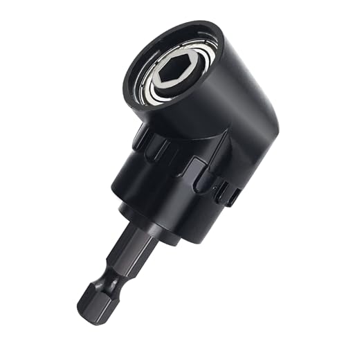 Gsakskdsap 105° Ángulo Recto, Taladro Angular Multifunción, Adaptador de Destornillador Angular, Punta Angular, Broca de Ángulo Recto Vástago Hexagonal para Accesorios Destornilladores Flexible