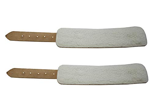 Ader Warm Pad Top Grain Leather Ankle Strap Synthetic Wool 2pcs