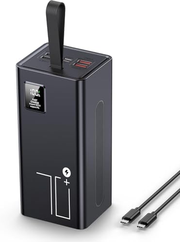 Power Bank 70000mAh Große Kapazität 22.5W Schnellladung USB C Powerbank 5 Ausgängen & 2 Eingängen Externer Akkupack mit LED Display Kompatibel mit iPhone 17 16 15 14 iPad & Mehr