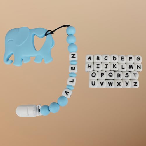 Customizable Stroller Clip Personalized Name,Personalized Stroller Clip with Name, Blue