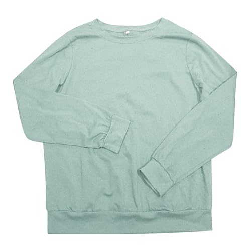 Camisetas femininas de manga comprida e gola redonda, básicas, cor sólida, outono, elegante, casual,