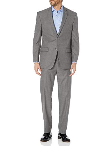IZOD Men's Izzy Slim Fit Suit, Gray, 42 Regular