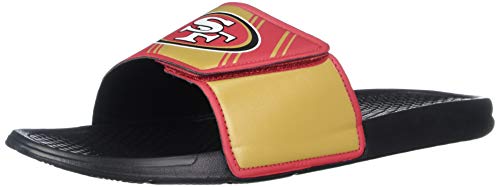 Image of FOCO mens NFL Team Logo Legacy Sport Slide Sandals