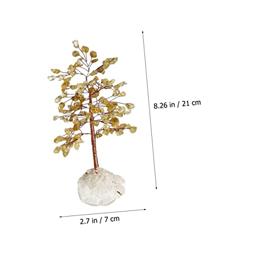 Arbre à argent en cristal et bonsaï en pierre pour déco de table - 5