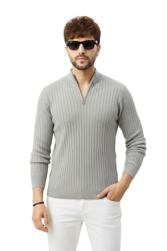 Image of Pivl Men's Winter Half Zip Solid Warm Sweater