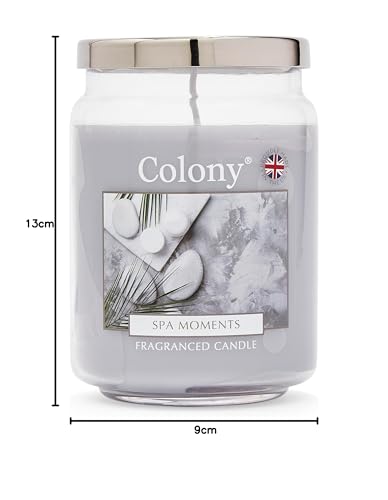 Wax Lyrical, Colony Spa Moments Large Candle, Burn Time of Up 100 Hours, Grey - Image 2