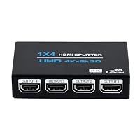 Amazon | J-Wonlyus 1x4 HDMIスプリッター HDMI 分配器 1 入力 4 出力