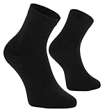 VM FOOTWEAR/Baumwollsocken/Gr. 39-42/3 Paar/Arbeitssocken Herren/Funktionssocken/Work Socks/Socken Arbeit/Atmungsaktiv/Wandersocken/Berufssocken/Premium Qualität/Schwarz