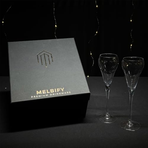 Image of Melbify Diamond Wine Glasses Gift Set | 200 ML | Set of 2 | |Elegant Gift Box|Ultra-Premium | Red & White Wine & Champagne Glass | Ideal for Wedding,Couple,Anniversary