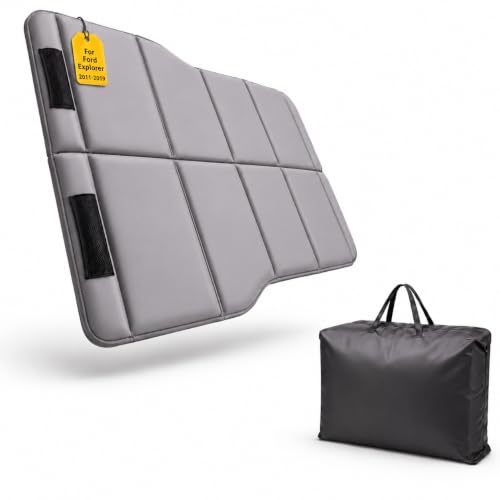 Image of Car Mattress for 2011-2019 Ford Explorer, Upgraded Non-Inflatable Thickened Foam SUV Car Camping Mattress, Foldable Trunk Sleeping Pad Car Bed Mattress for Road Trips Camping Travel