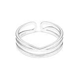 Epinki Anillo Joyeria de Plata de Ley 925 para Mujer, Anillo Abierto Cruz Boda Matrimonio Aniversario Compromiso Fiesta Tamaño