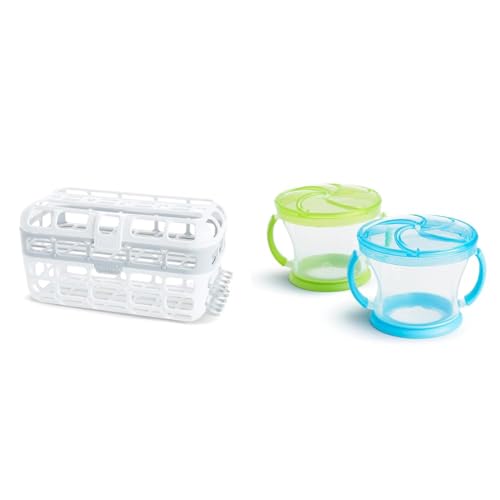Image of Munchkin® High Capacity Dishwasher Basket, Snack Catcher® Toddler Snack Cups, 1 Pack, 2 Pack