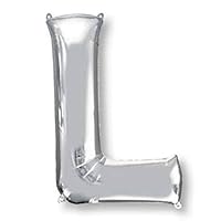 Anagram SuperShape Letter L L34 Foil Balloon, 86 cm Length, Silver