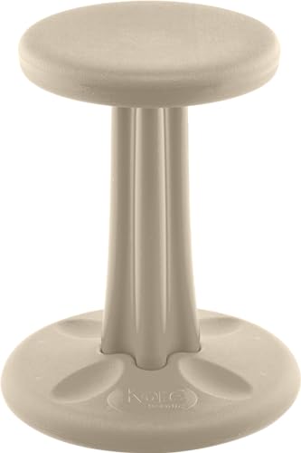 Image of Kore Junior Wobble Stool, Flexible Seating, Ages 8-9, 16in, Sand Dollar | Wiggle chair for classroom and home boosts focus, improves posture, and provides an energy outlet; anti-tip base; Made in USA