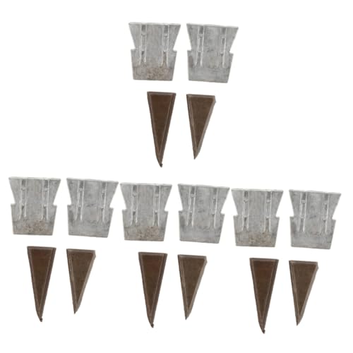 Operitacx 4 Set Installare Zeppe Rinforzate Cuneo Per Cunei Cuneo Spaccalegna Scissione Bushcraft Cuneo A Forma Di Cono Cuneo Di Ricambio Per Martello Ferro Da Stiro Argento 4 Pezzi*4