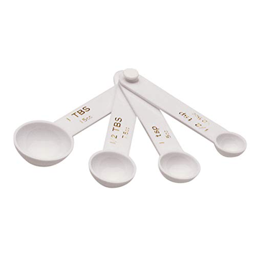 Norpro Plastic Measuring Spoon Set, Set Of 4, 4 Piece, White #TOP1
