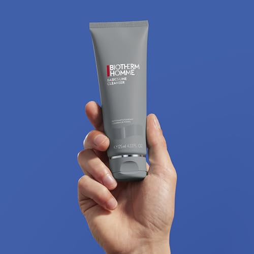 Biotherm Homme, Basics Line Gel Limpiador para Hombre, Efecto Refrescante y Tonificante, Para Uso Diario, Pieles Normales, 125 ml