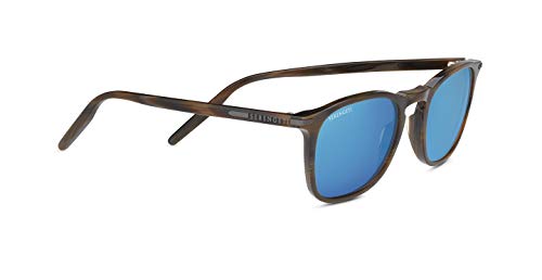 Serengeti Unisex-Adult Delio Sunglasses, Shiny Wood Grain, Medium