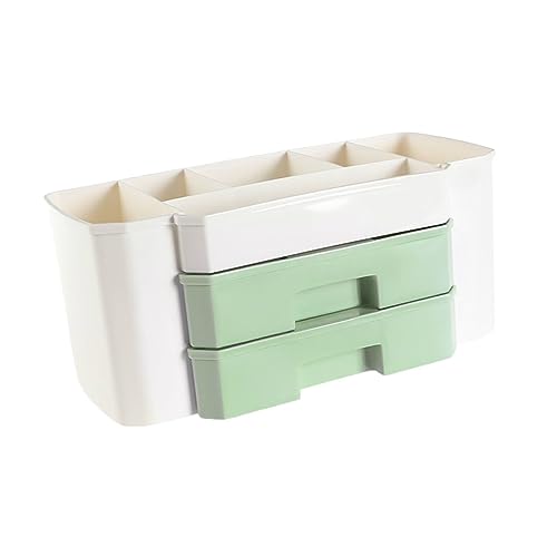 HONMEET 1個 化粧品 収納 ボックス 収納 引き出し 口紅 オーガナイザー 引き出し ディスプレイ メイクアップ オーガナイザー ケース ジュエリー ケース ジュエリー ホルダー メイクアップ 容器 フェイク 編み込み ヘッドバンド Pp グリーン