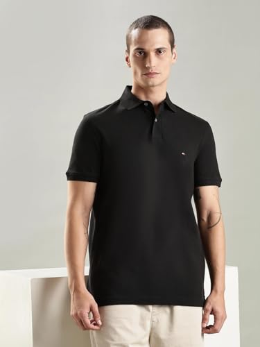 Image of Solid Regular fit Cotton Polo t-Shirt