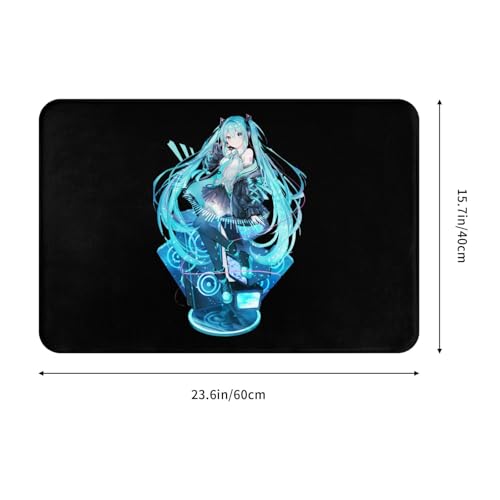 バスマット 初音ミク(13) お風呂マット 速乾 吸水 洗える 40*60cm 滑り止め付き 柔らかい肌触り 低反発 コンパクト カーペット 絨毯 玄関 キッチン 浴室 脱衣所 洗面所用 プレゼント [3]
