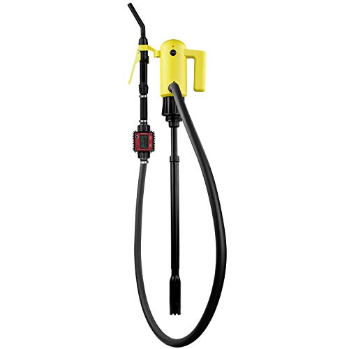 TERA PUMP - TReDRUME-M Plug-In Electric 110V AC Telescopic Intake Pump with Turbine Meter for Gasoline, Diesel, DEF, Kerosene, AG Chemicals 4.2GPM Transfer Pump | Fits 15, 30 and 55 Gallon Drums