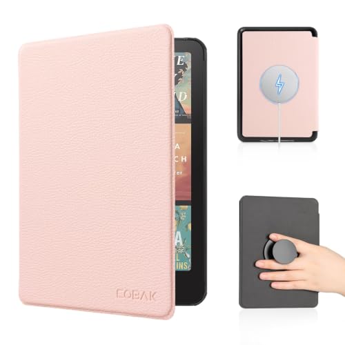 Image of CoBak Case with Fold-Back Magnetic Cover for 7 inch Kindle Paperwhite 12th Gen 2024 and Kindle Colorsoft - for PopSockets Grip, Compatible with iPhone MagSafe and Anker Wireless Charging Pads, Auto Wake