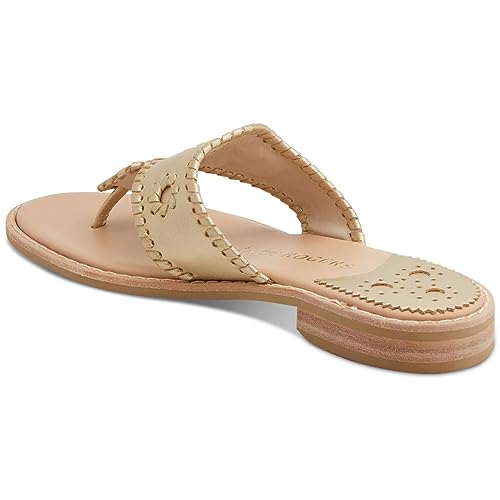 Jack Rogers Jacks Ii Flat Sandal Platinum/Platinum 6 M #TOP14