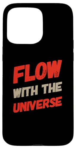 �ʔ������[���A �e�L�X�g �������Ȑl Funny Flow With The Universe �X�}�z�P�[�X iPhone 15 Pro Max �p