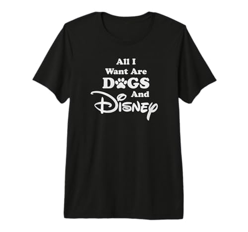 T-shirt premium Disney All I Want Are Dogs en maille douce supérieure