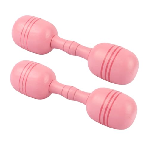Cabilock Mancuernas de Madera para 300g Par Rosa Juguetes de Ejercicio y Gimnasia Infantiles Accesorio para Desarrollar Coordinación Mano-Ojo Educativo para Niñas