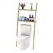Produktbild Toilettenregal Waschmaschinenregal platzsparendes Badregal aus Bambus, Bad WC Regal Lagerregal mit 2 Ablagen -173x66x25 cm
