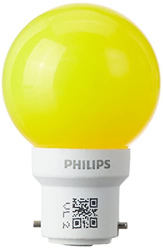 PHILIPS Deco Mini Base B22D 0.5-Watt Led Bulb (Pack of 4, Yellow)