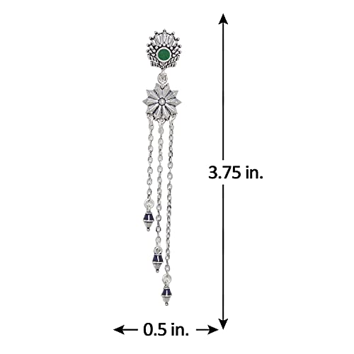 Image of Voylla Mehrunisa Tassels Drop Earrings