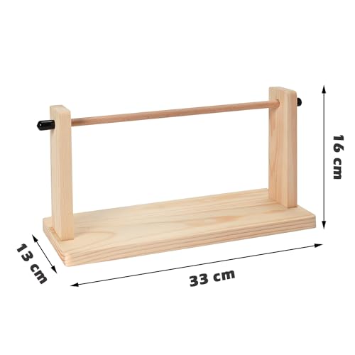 Donmills Wooden Crochet Yarn Holder, Single Revolving Yarn Storage for Crochet Yarn Ball Knitting & Crochet Supplies - Image 2